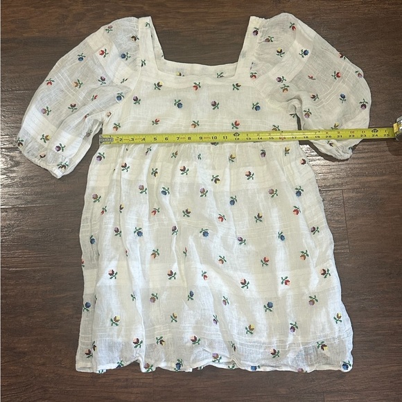 Kimchi Blue Women's Cream & Floral Design Short Sleeve Dress Size M - Picture 10 of 13